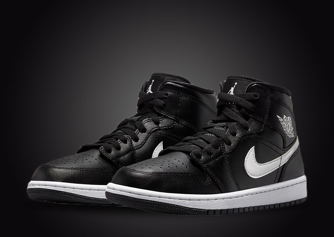 The Air Jordan 1 Mid Black White Is A Monochromatic Masterpiece