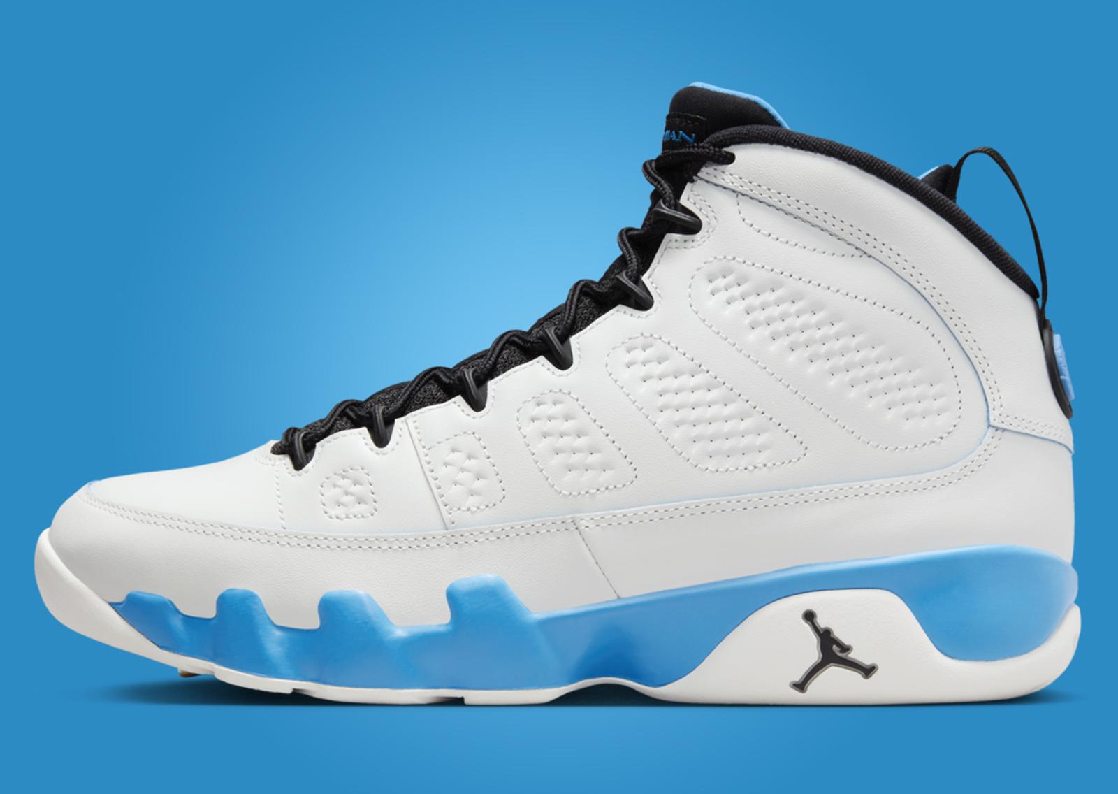 Air Jordan 9 Retro Powder Blue Lateral Left