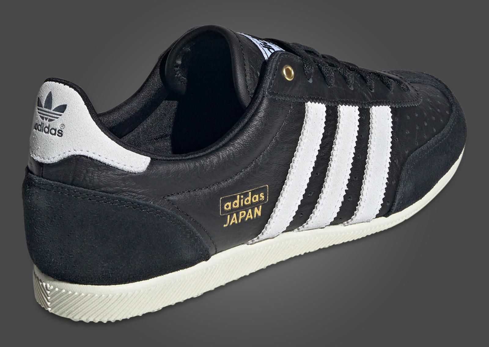 adidas Japan Core Black Cloud White (W) Heel Angle