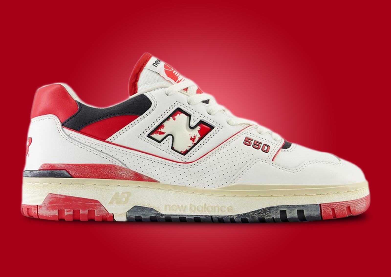 New Balance 550 Vintage Red Lateral