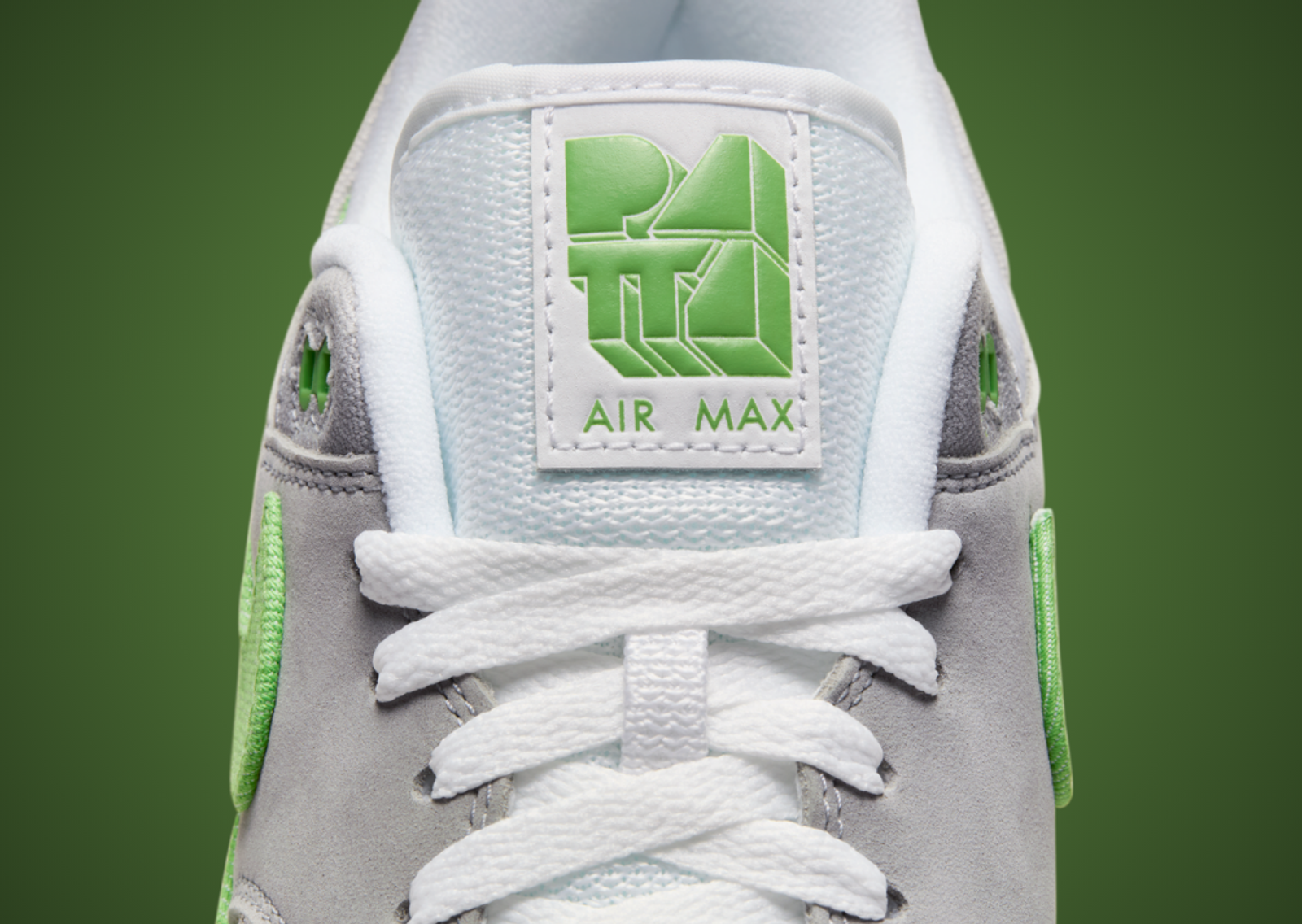 Patta x Nike Air Max 1 Chlorophyll 20th Anniversary Tongue Detail