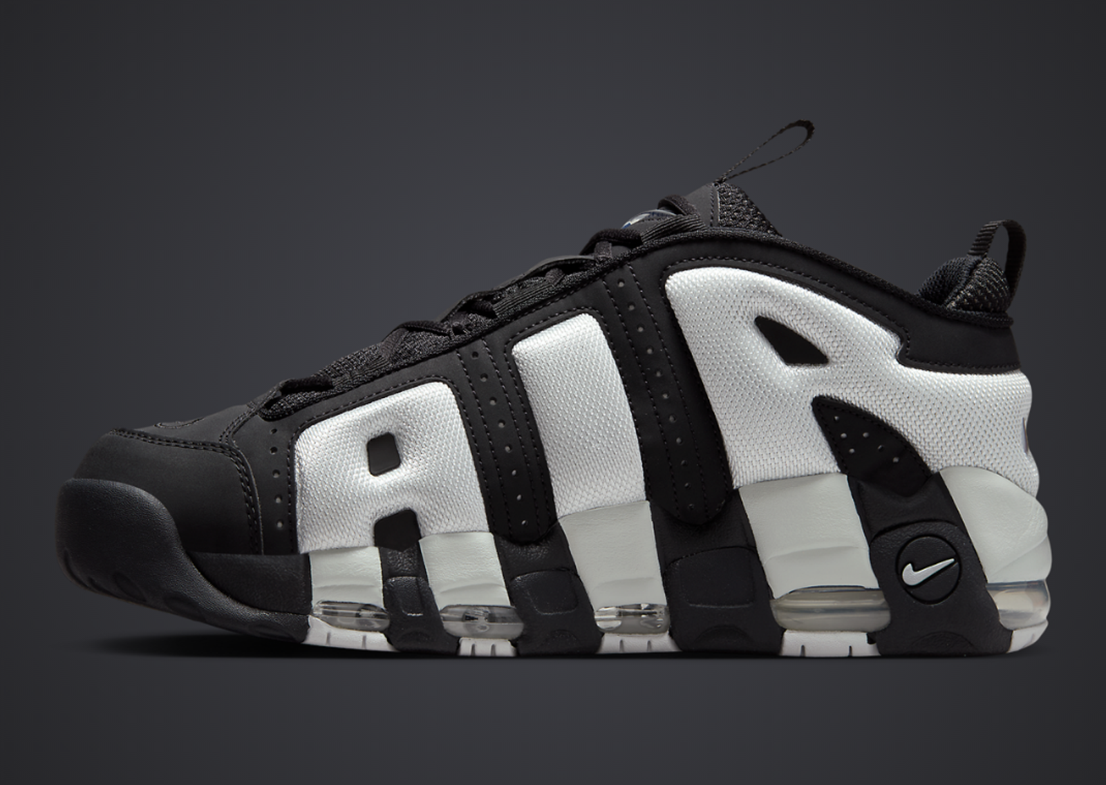 Nike Air More Uptempo Low Black Photon Dust Medial