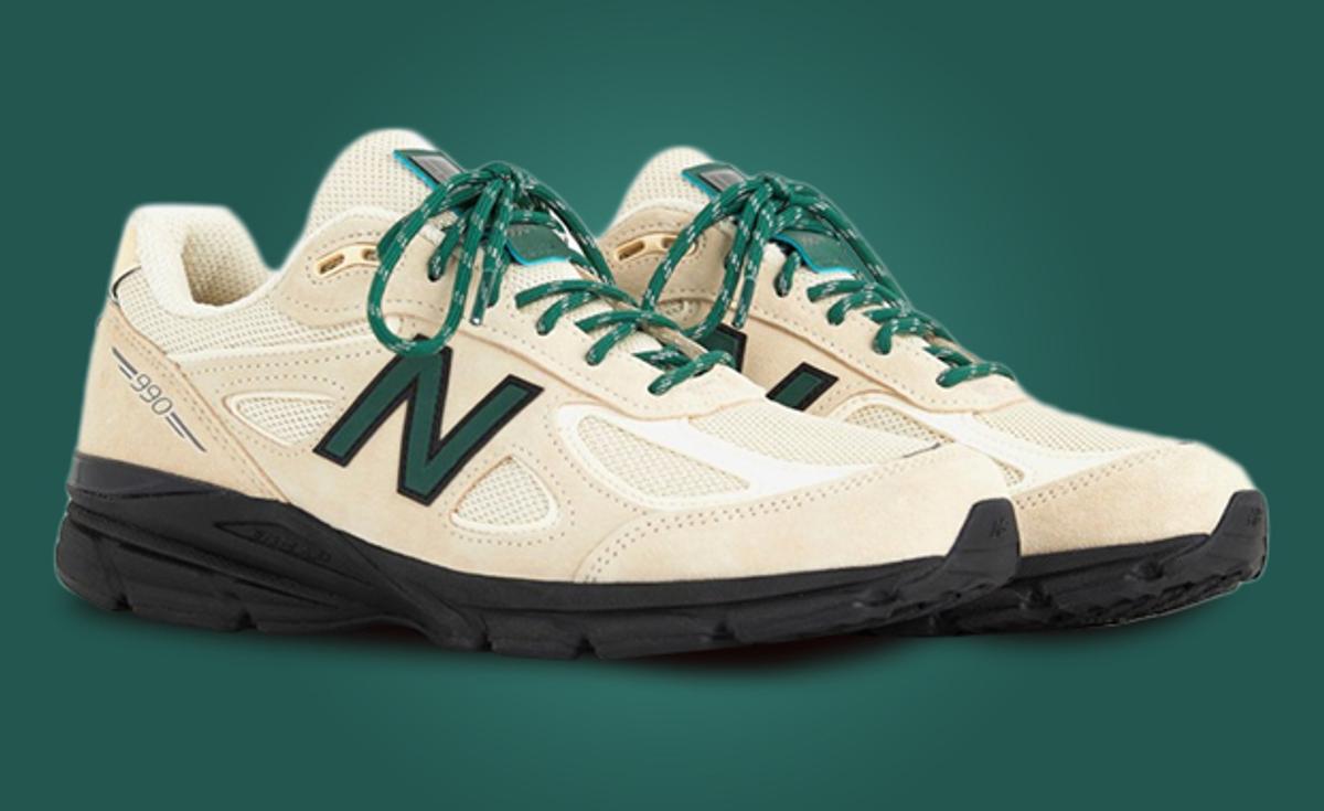 The New Balance 990v4 Made in USA Macadamia Green Releases March 2024