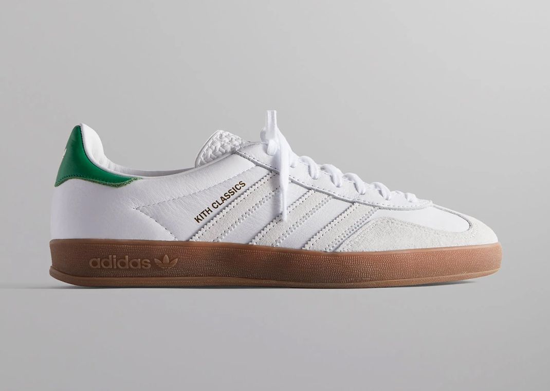 adidas gazelle silver green womens Adidas x Kith Men's Classics Program Gazelle White / Collegiate Blue / Gold  Low Top Sneakers