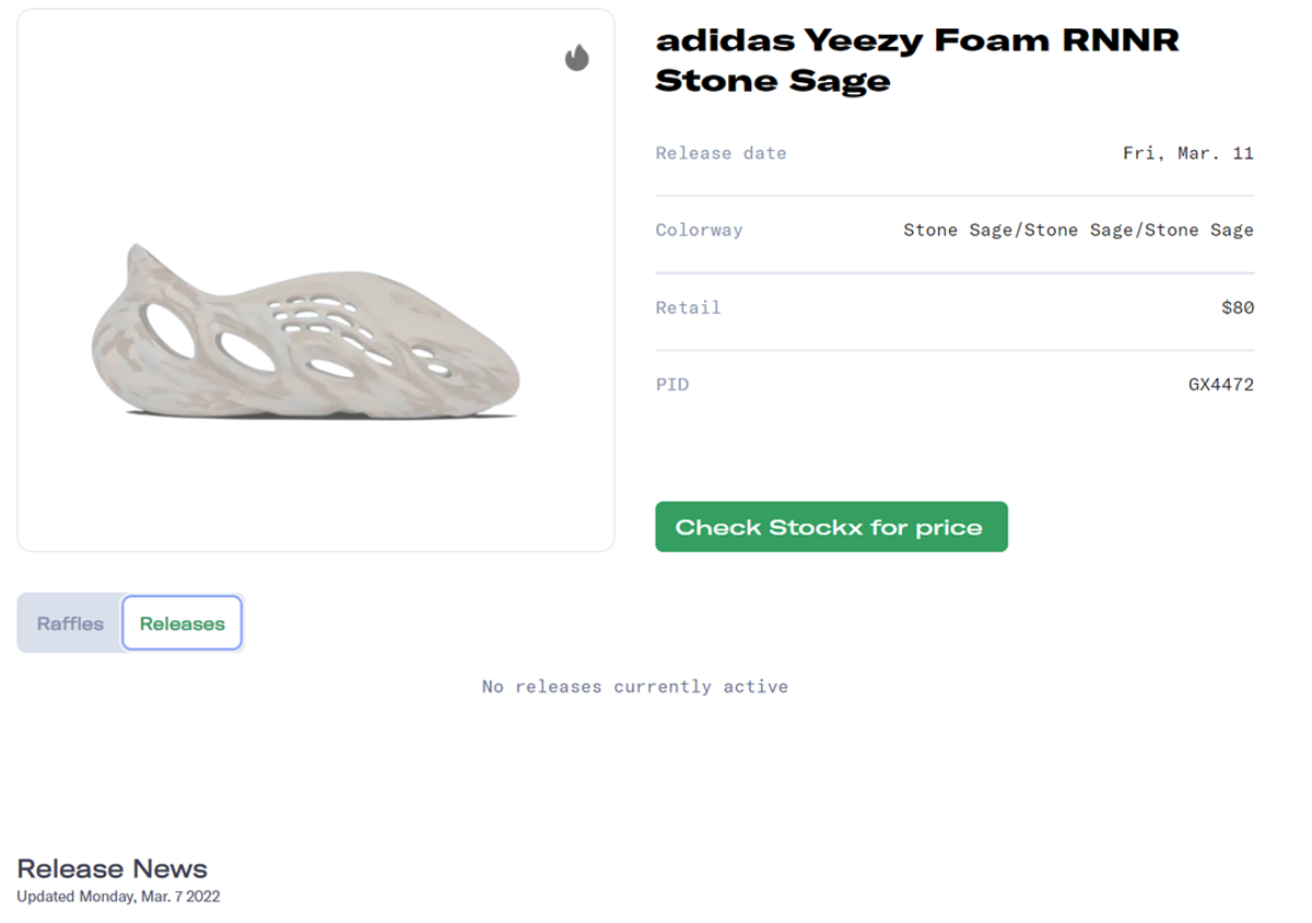 adidas Yeezy Foam RNNR "Stone Sage" Release Guide