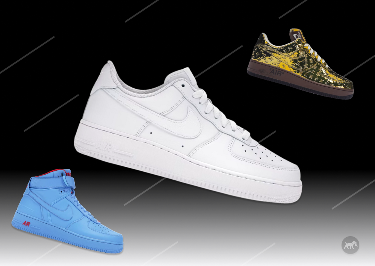 Nike air force 1 swoosh pack finish line deals