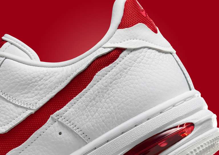 Nike Air Force 1 Low Evo White University Red Heel