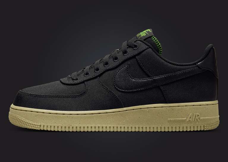 Nike Air Force 1 Low Sustainable Canvas Black Lateral