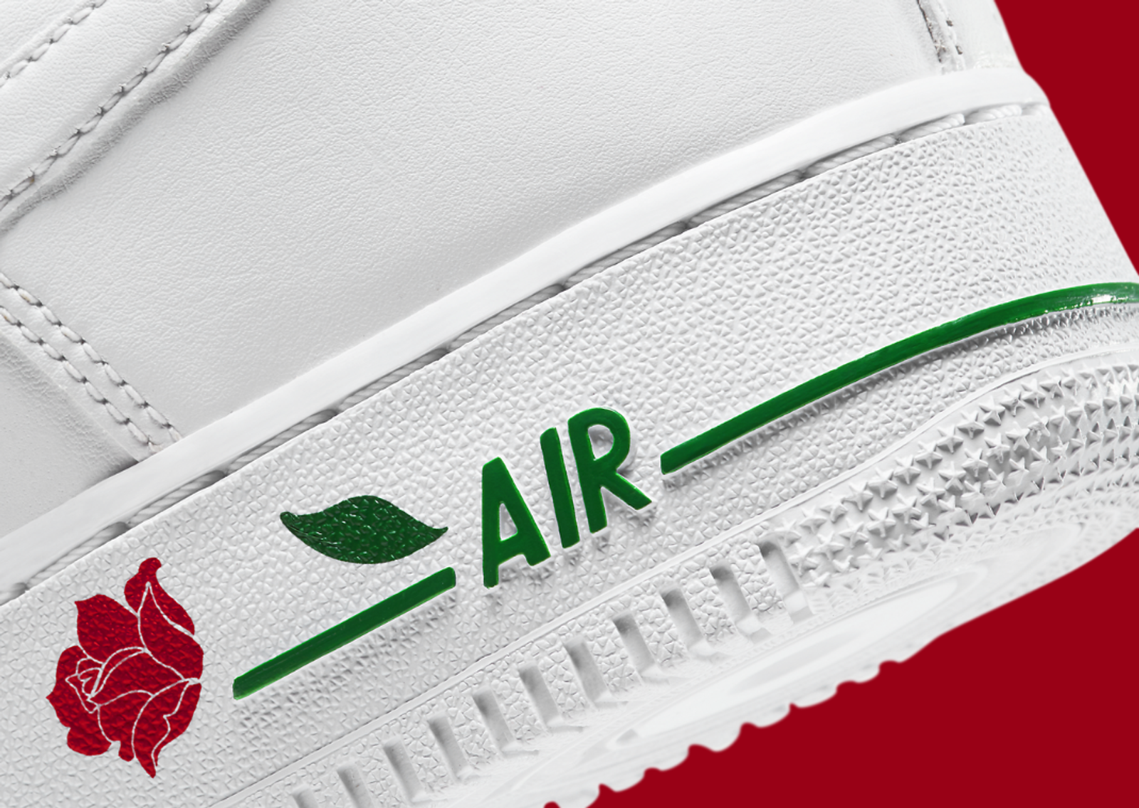 Nike Air Force 1 Low Rose White Heel