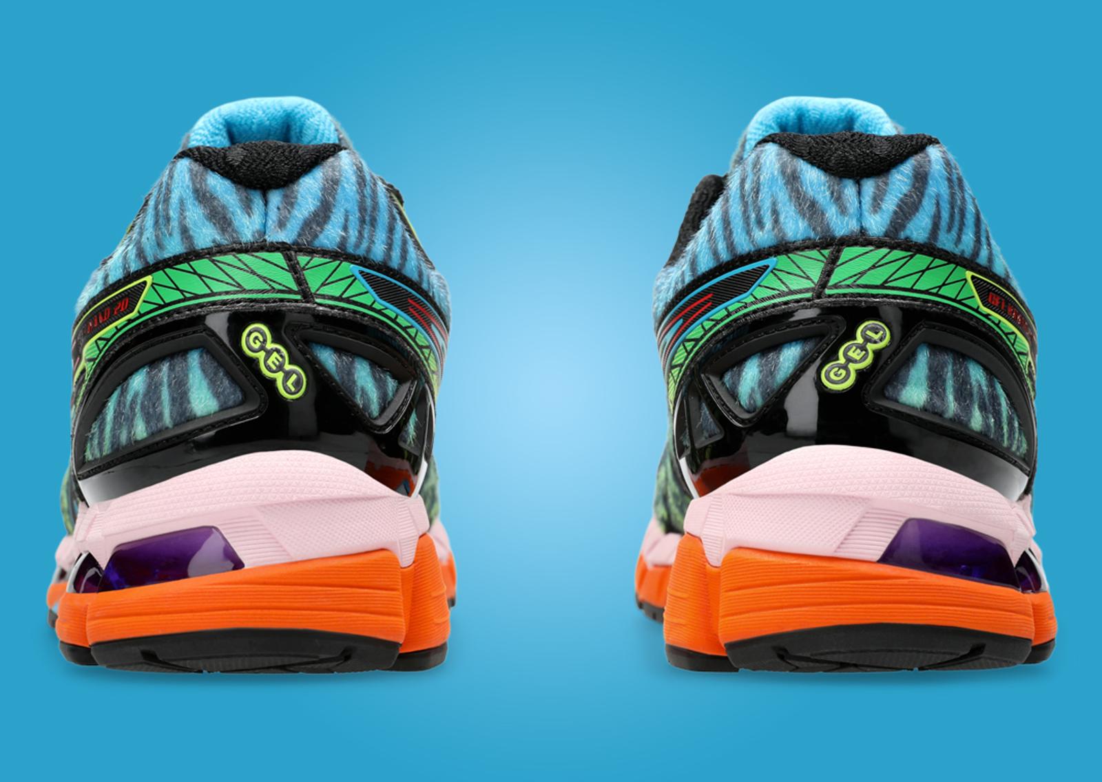 Kenzo x Asics Gel-Kayano 20 Blue Green Heel