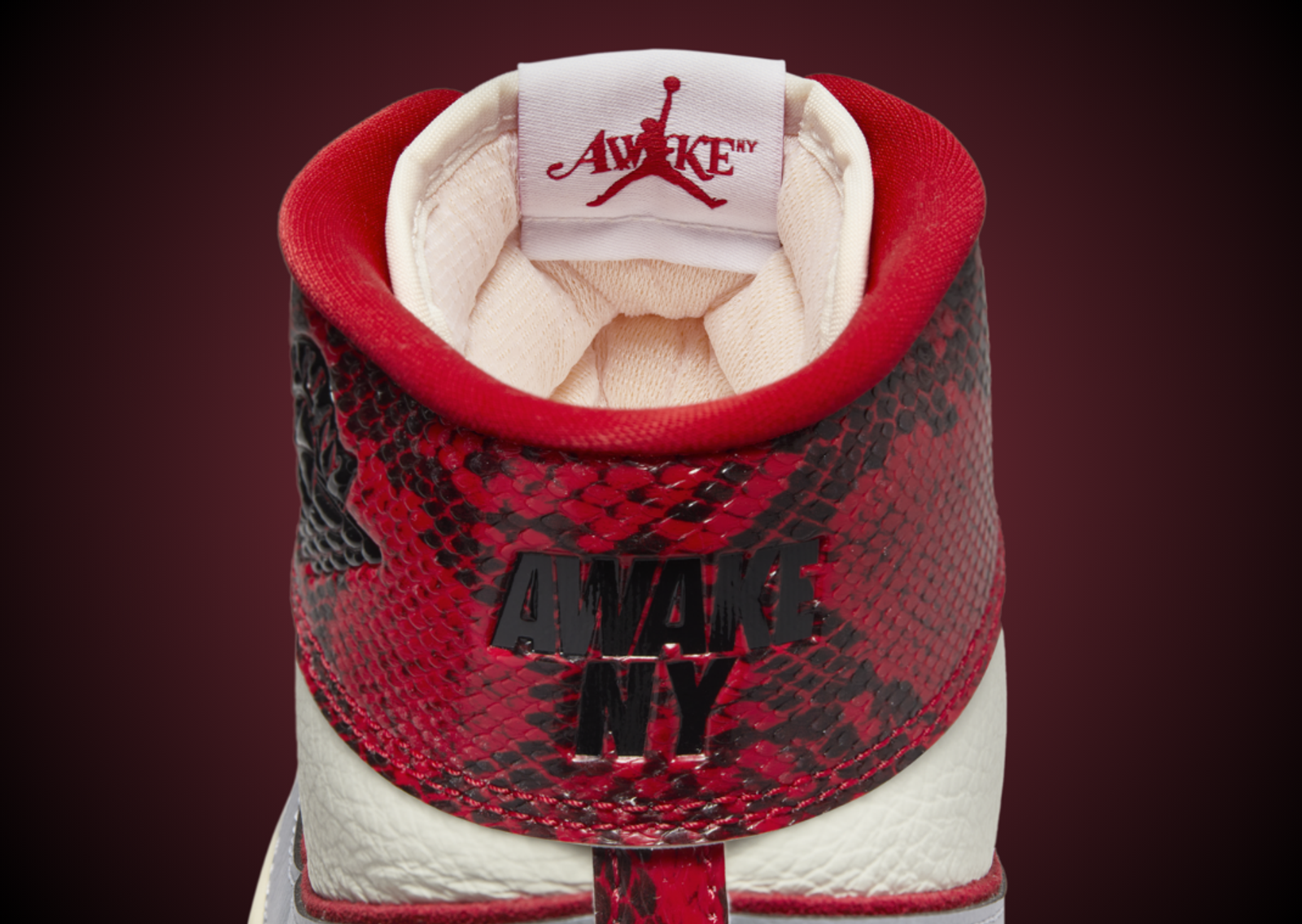 Awake NY x Jordan Air Ship PE SP University Red Heel Detail