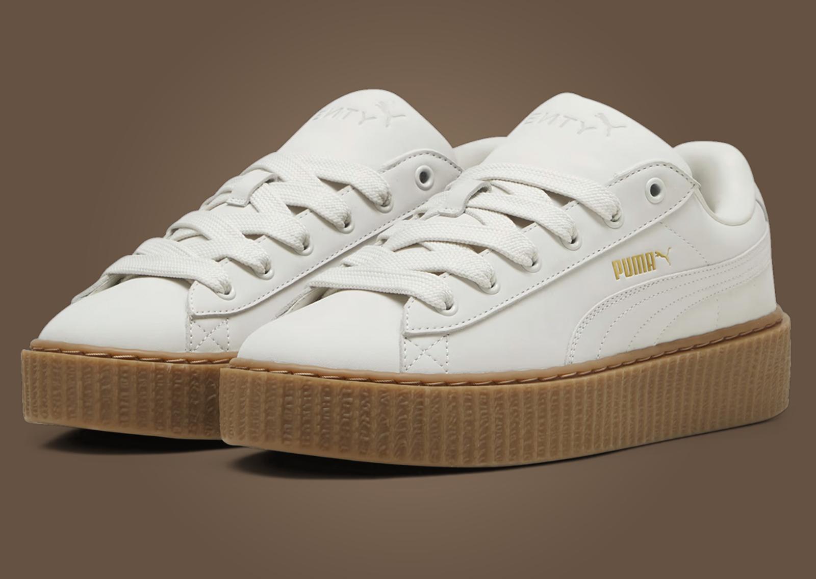 Fenty x Puma Creeper Phatty Nubuck Warm White Angle