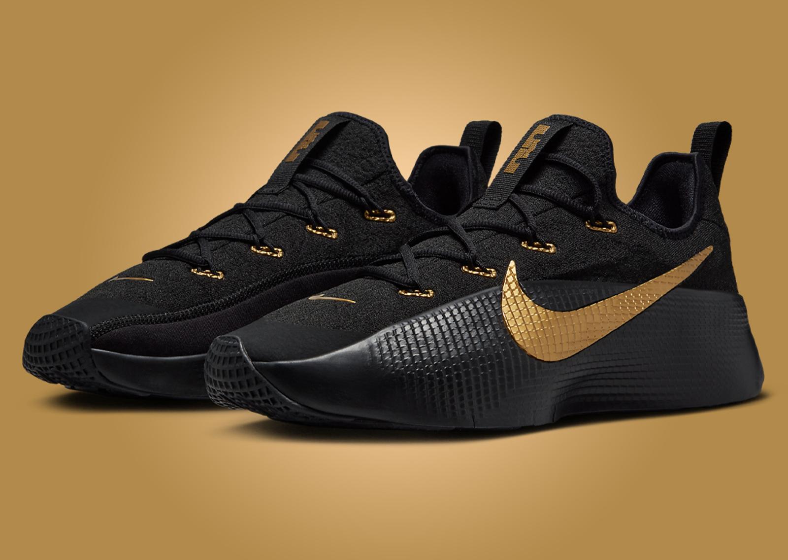 Nike LeBron TR 1 Black Gold Angle