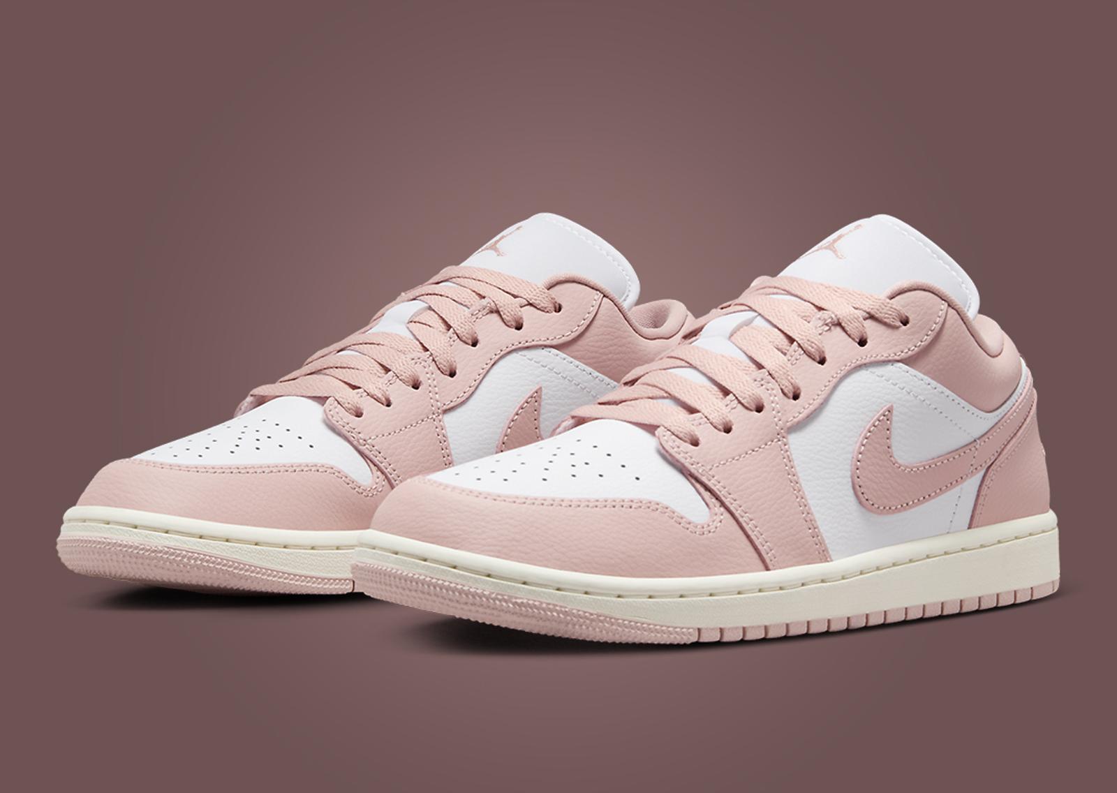 Air Jordan 1 Low White Pink Oxford (W) Angle