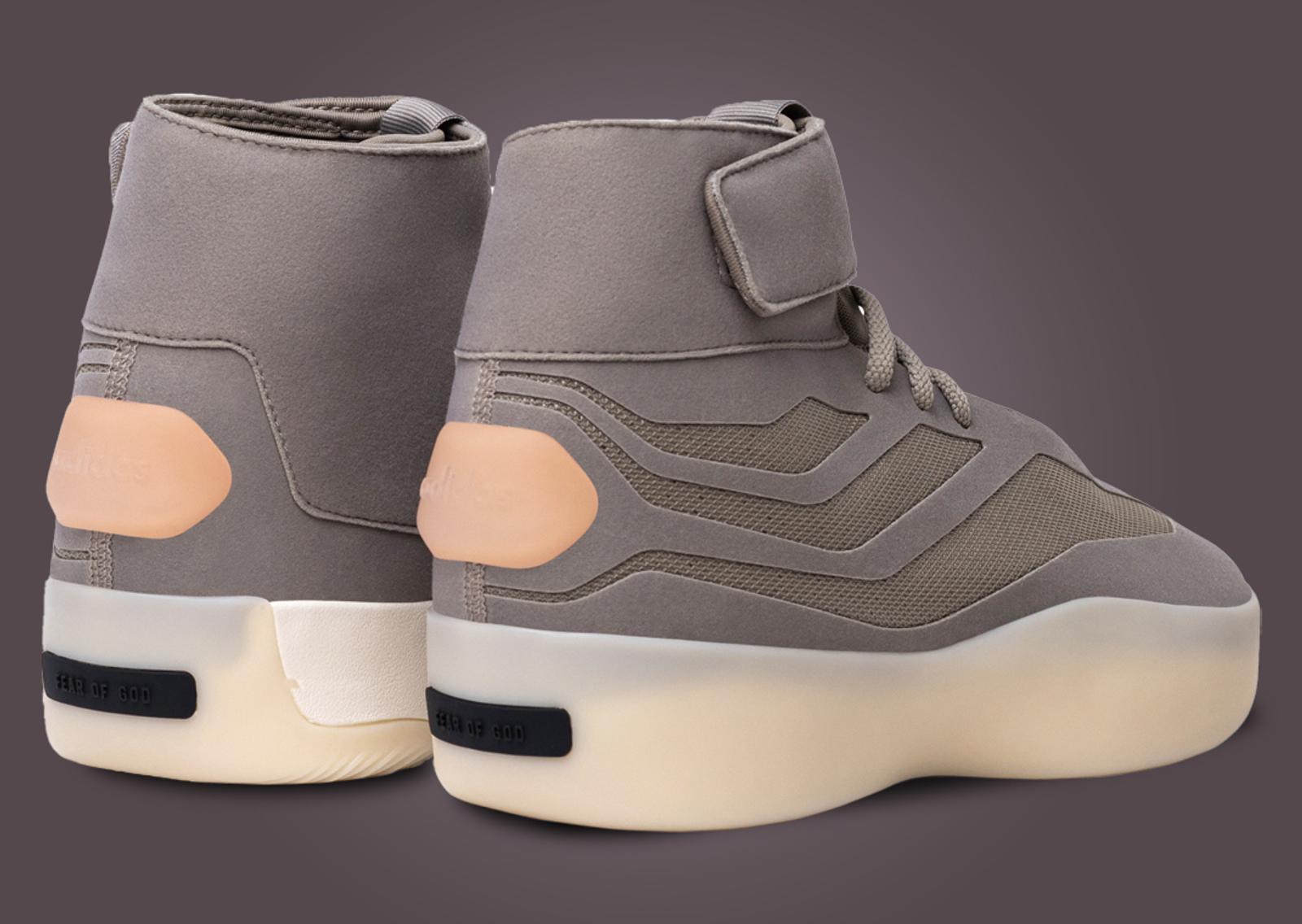 adidas Fear of God Athletics Basketball II Putty Beige Hi Heel Angle