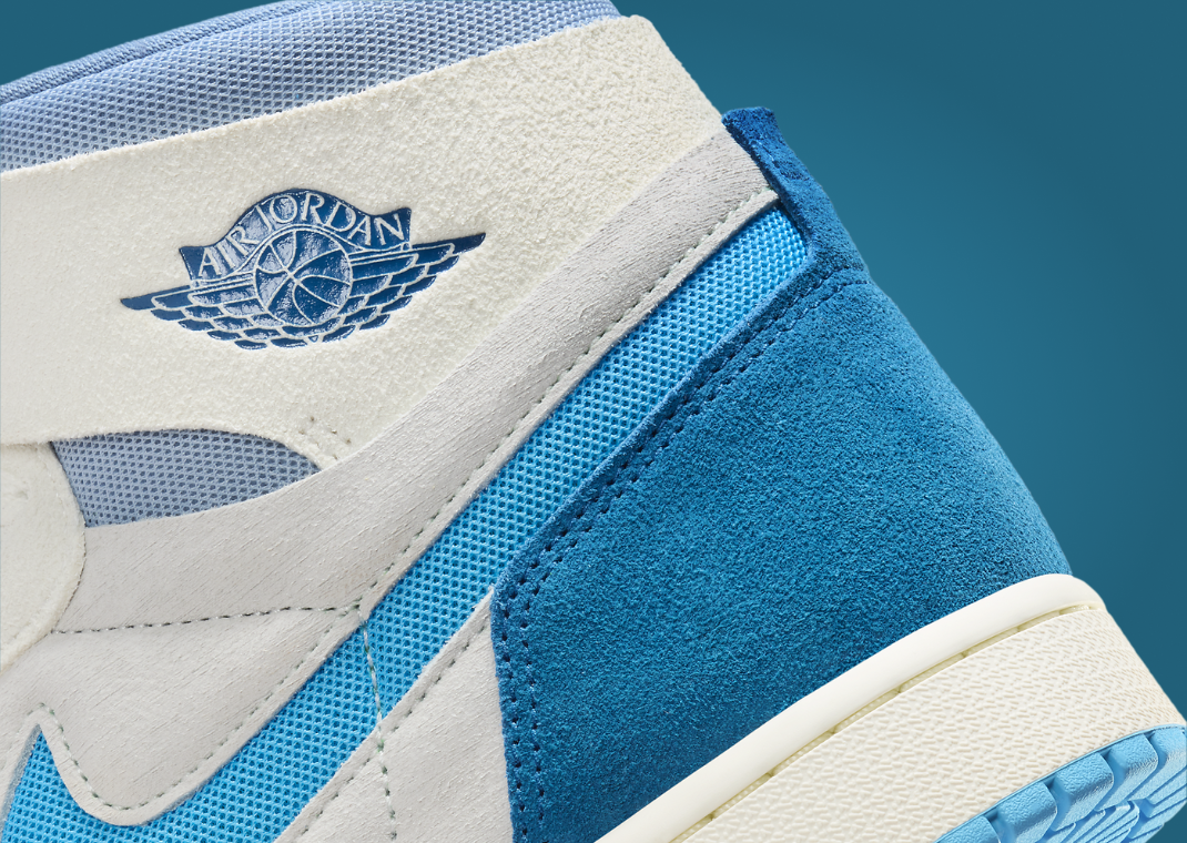 NIKE ☆ Air Jordan 1 High Zoom Comfort 2 'Dark Powder Blue' Size 8 - Air Jordan 1 Zoom Comfort 2 High Dark Powder Blue