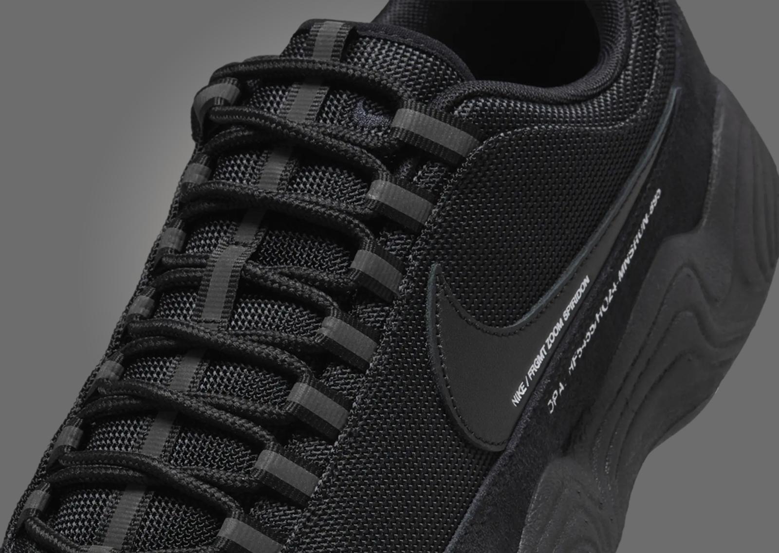 fragment design x Nike Air Zoom Spiridon SP Black Detail