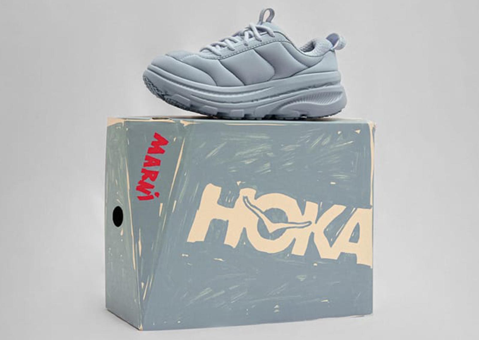 Marni x Hoka Bondi B3LS Tourmaline Angle