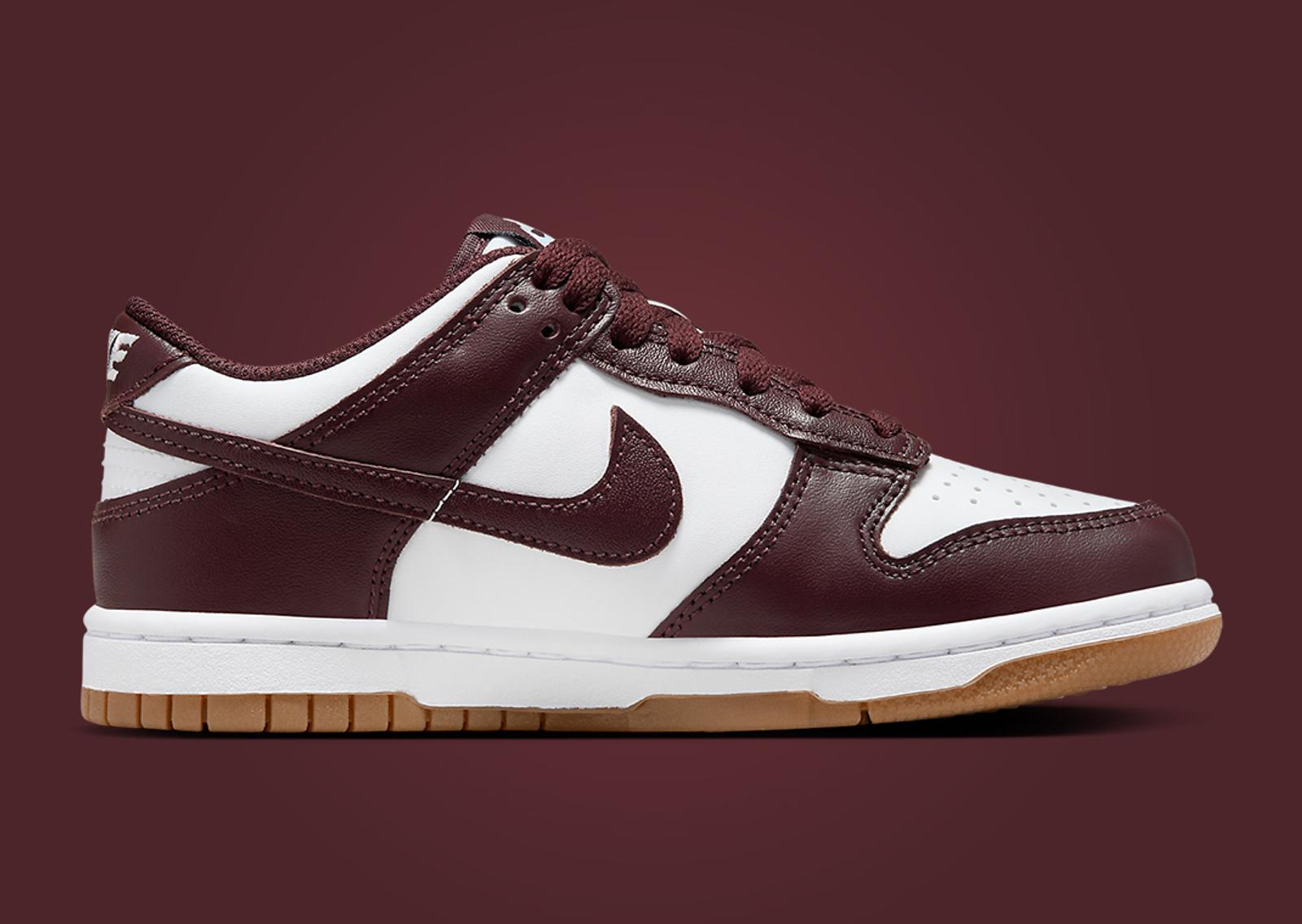 Nike Dunk Low Burgundy Crush Gum (GS) Medial