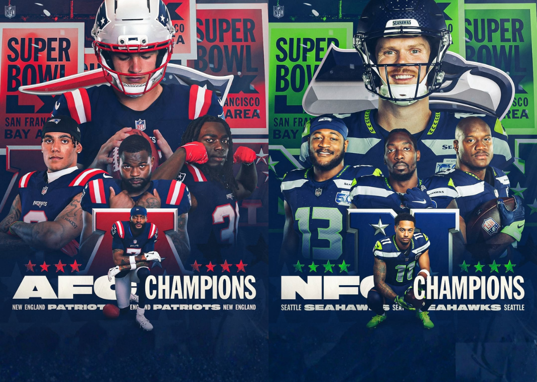 Nike has NFC and AFC Championship Merch for the Patriots and Seahawks