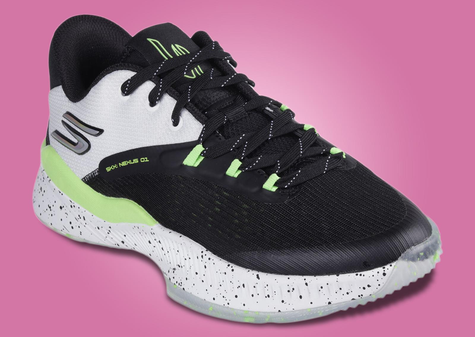 Skechers SKX Nexus White Black Lime Angle