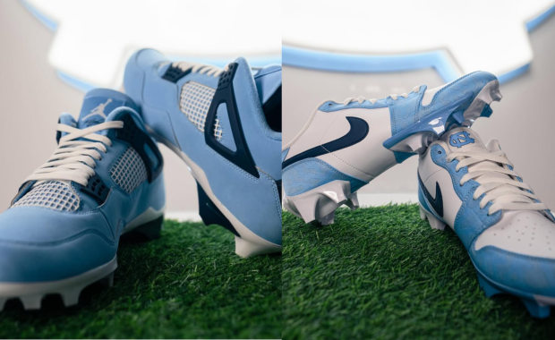 UNC Football Air Jordan 4 and Air Jordan 1 Low