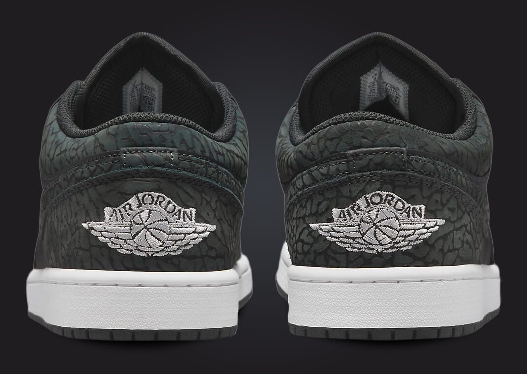 The Air Jordan 1 Low SE Features Black Elephant Print