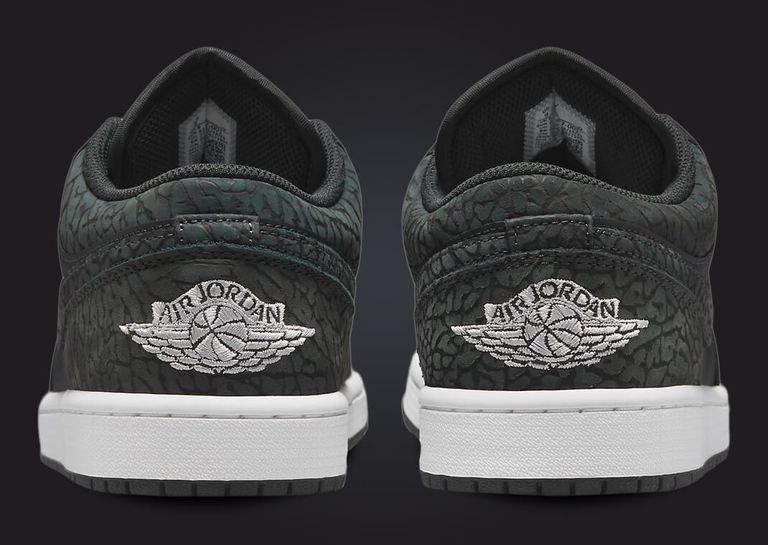 The Air Jordan 1 Low Se Features Black Elephant Print