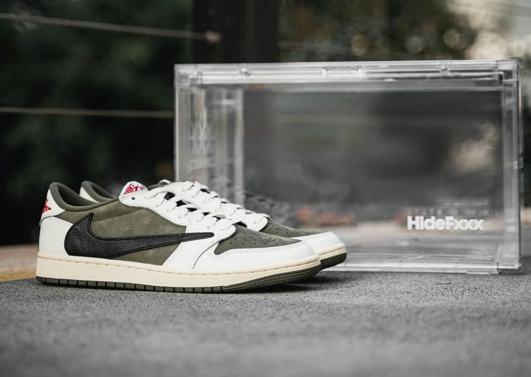 First Look at the Travis Scott x Air Jordan 1 Retro Low OG Olive