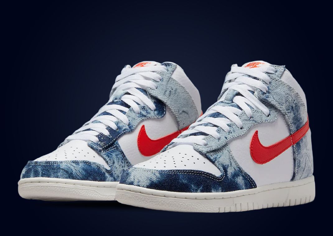 Washed Denim Vibes Come To The Nike Dunk High