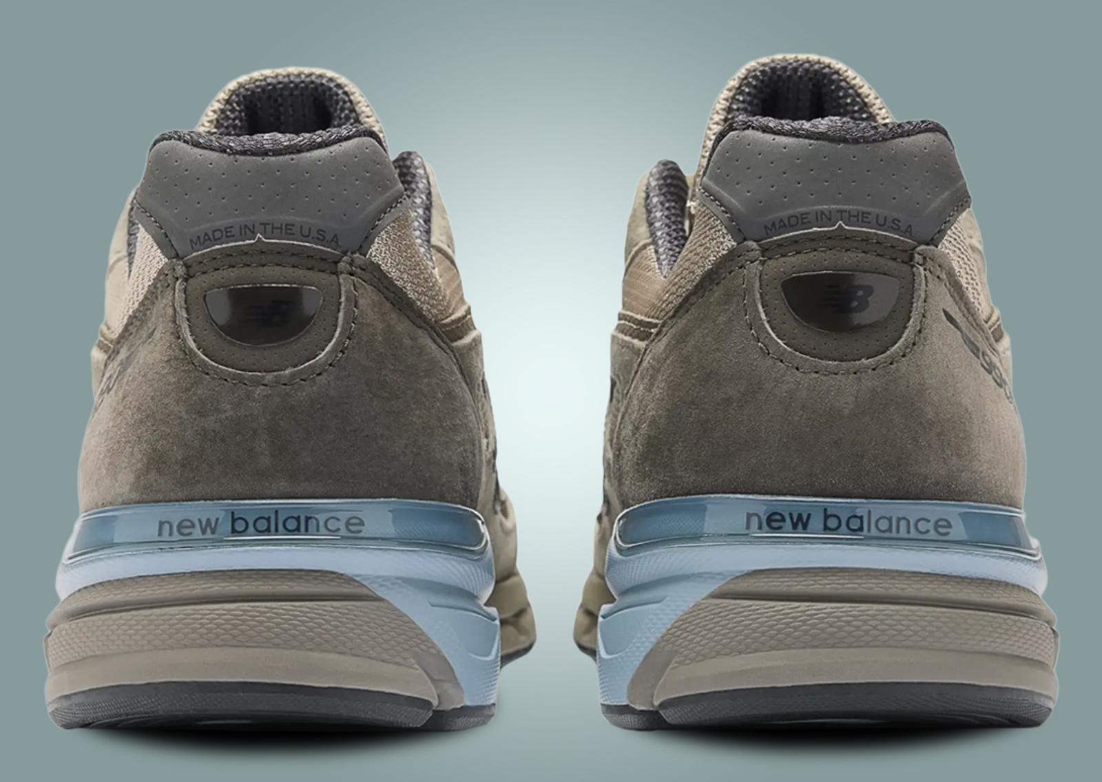 Auralee x New Balance 990v4 Made in USA Grey Heel