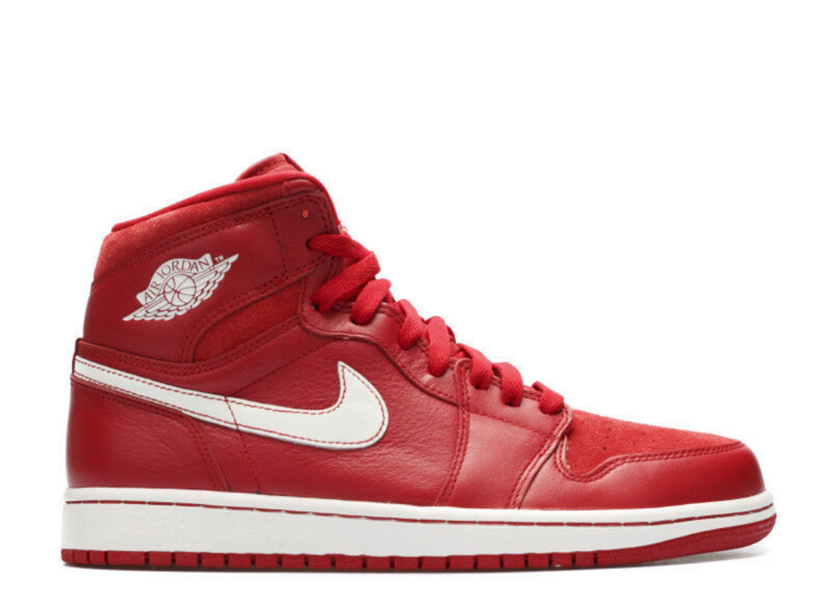 All red jordan ones best sale