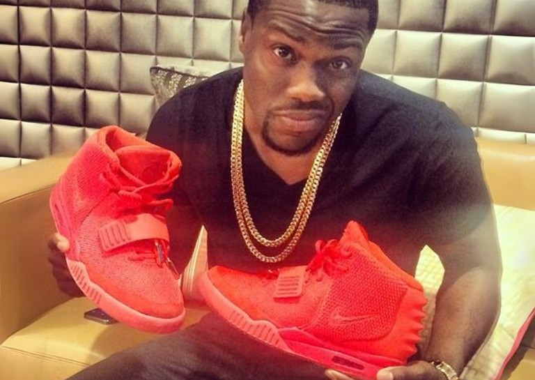 Kevin Hart Showing Off His Red Octobers