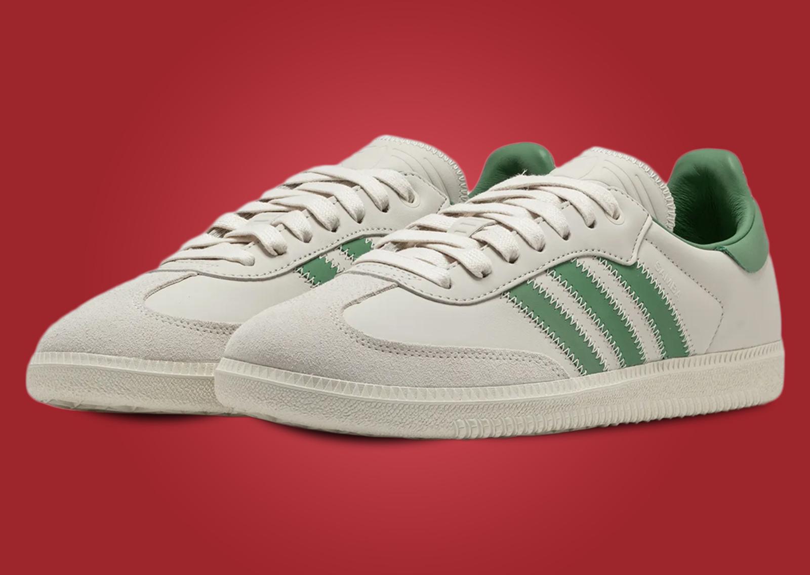 Humanrace x adidas Samba Aluminium Preloved Green Angle