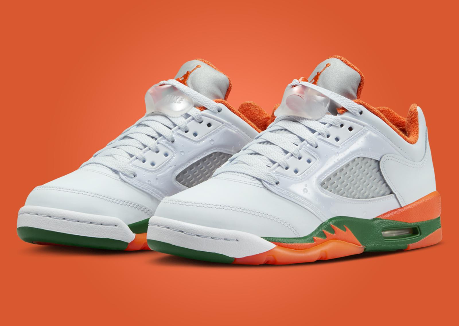 Air Jordan 5 Retro Low Hurricanes (GS) Angle