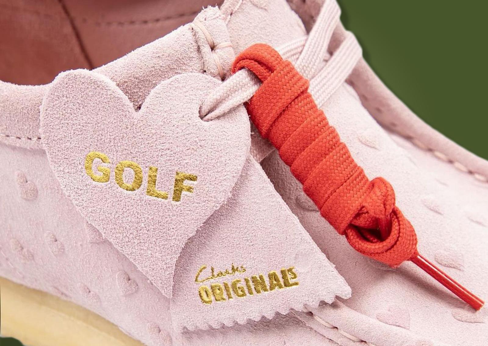 Golf Wang x Clarks Originals Wallabee Pink Details