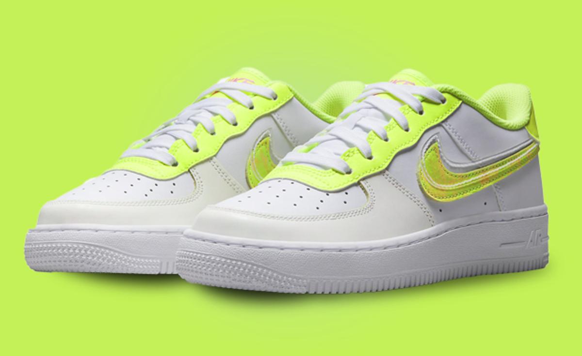 Wear-Away Details Feature On The Nike Air Force 1 LV8 Volt