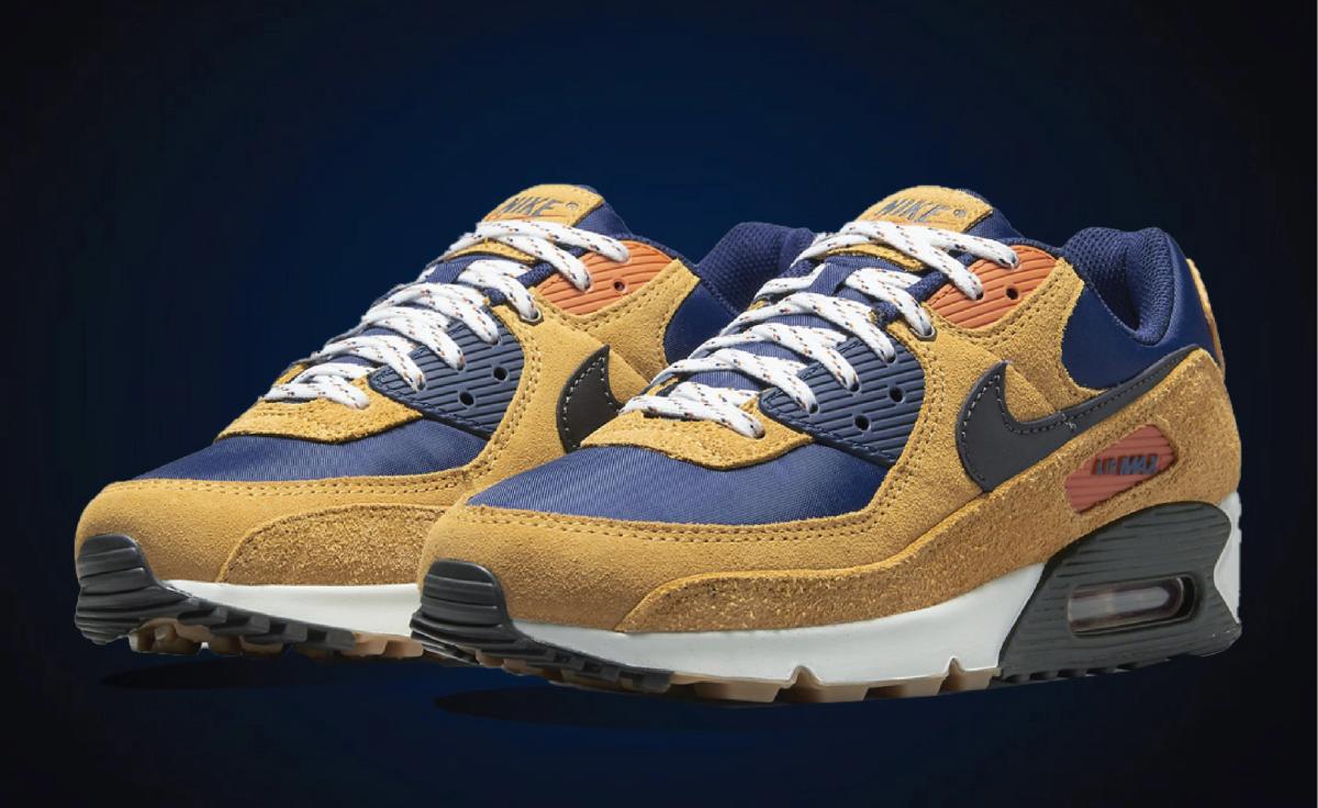 Nylon And Suede Collide On The Nike Air Max 90 Bucktan Team Navy
