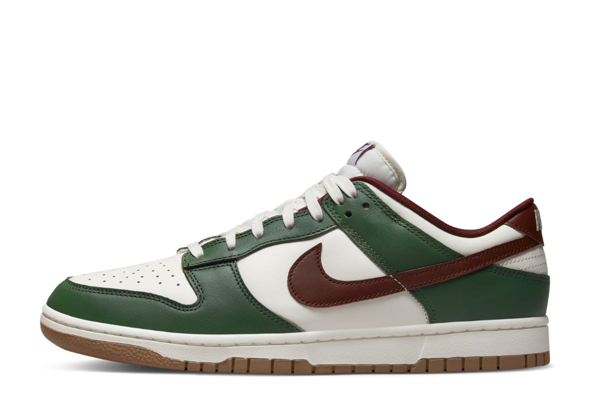 Nike Dunk Low Retro Sail Team Red Green Lateral