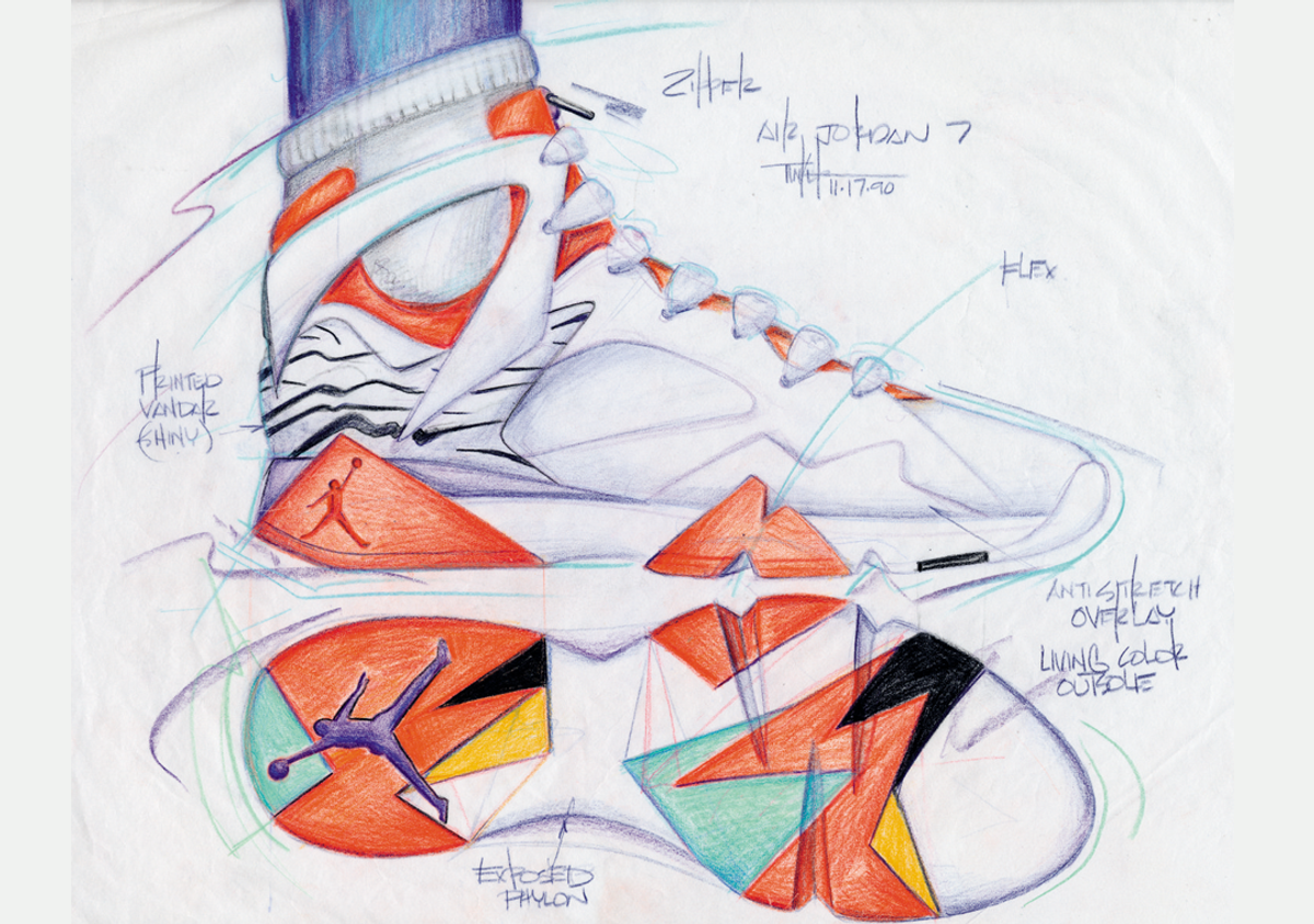Air Jordan 7 Original Sketch (1990)