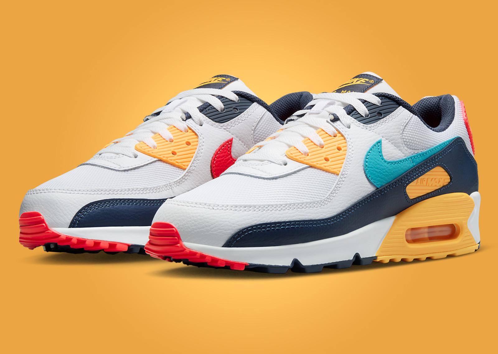 Nike Air Max 90 Thunder Blue Multi-Color Angle