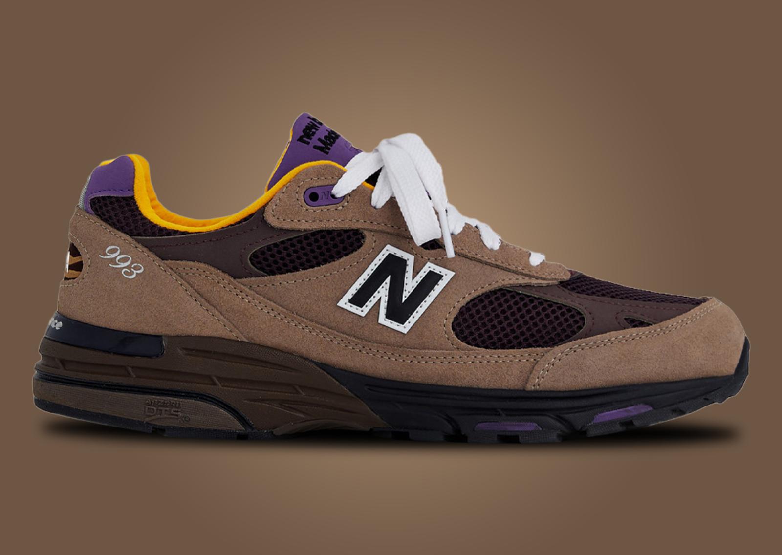 New Balance 993 Made in USA Mushroom Midnight Violet Lateral