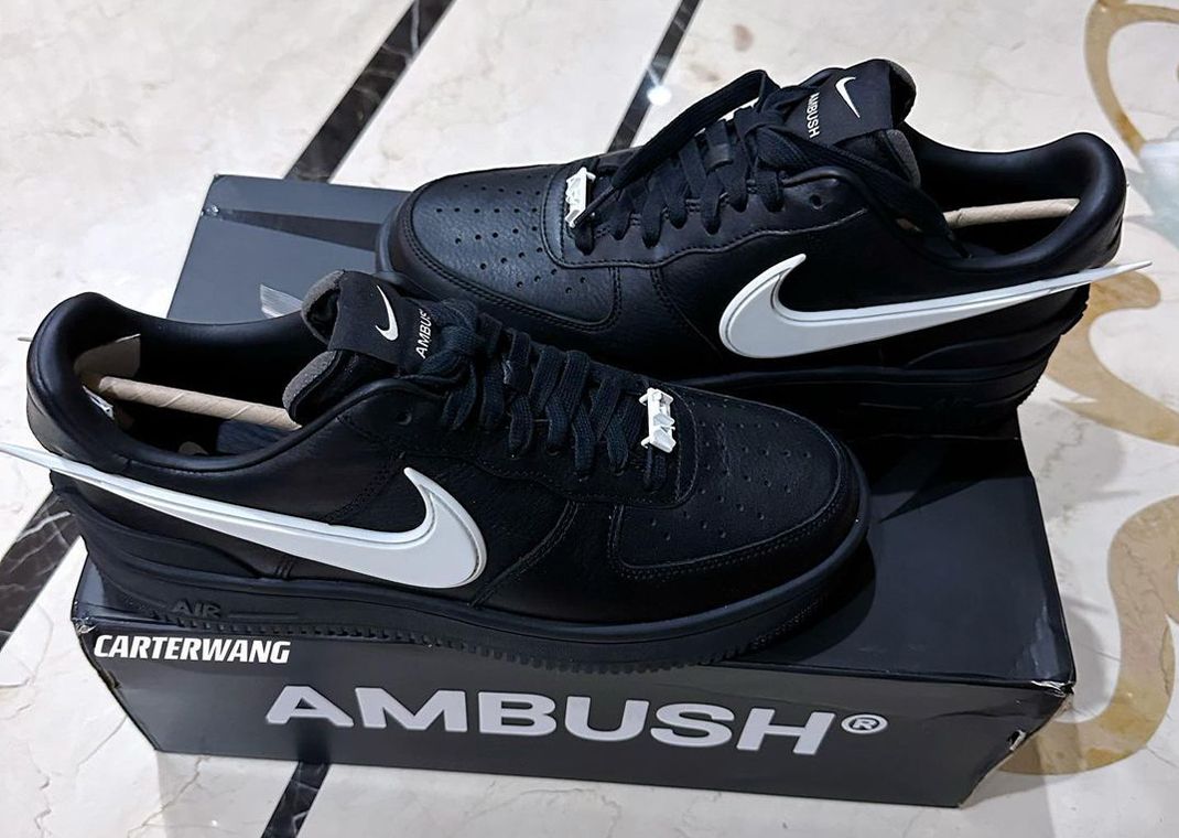 The AMBUSH x Nike Air Force 1 Low SP Black And Phantom Releases 