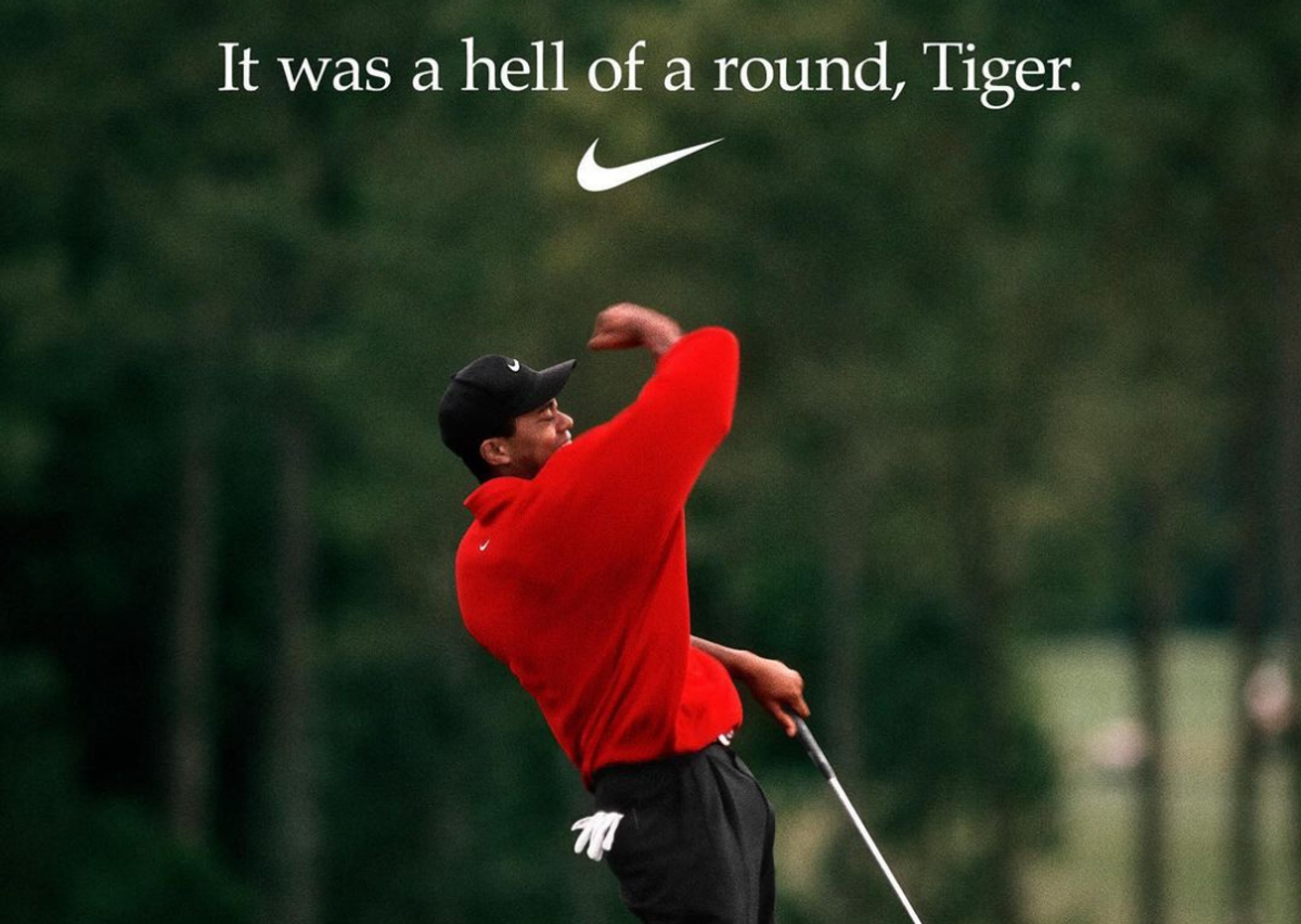 Nike's Graphic Announcing Tiger Woods' Departure