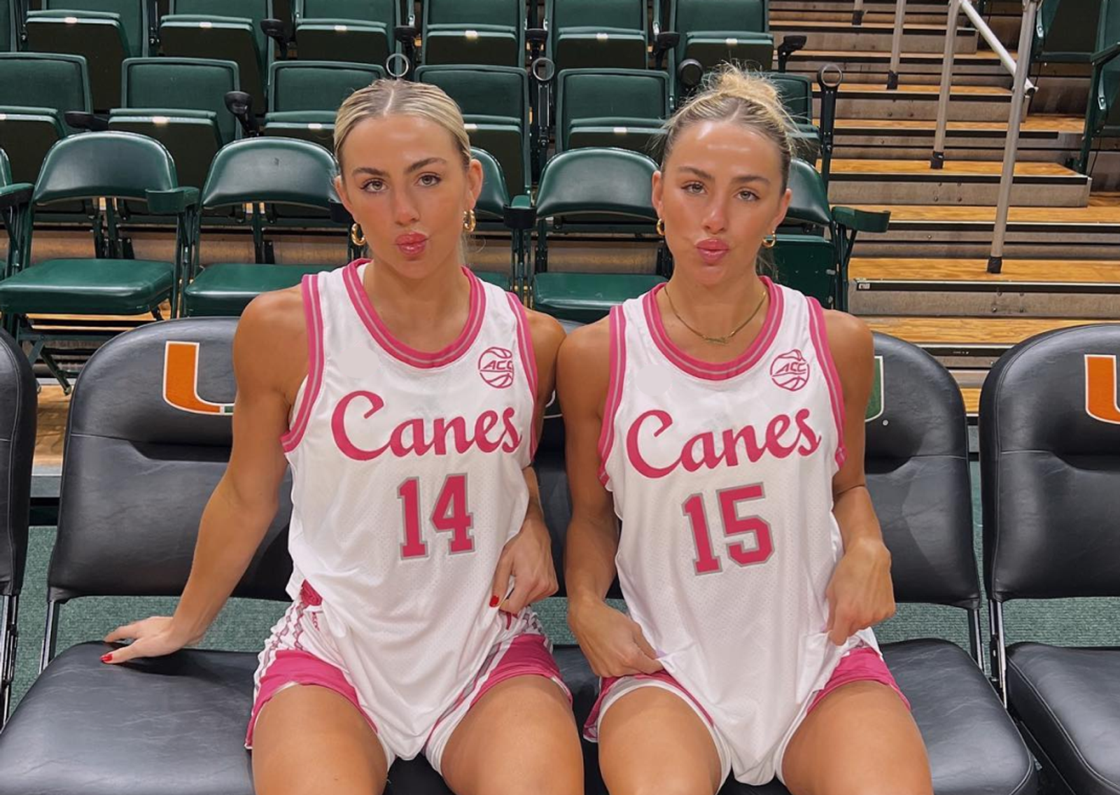 The Cavinder Twins Twinning in Miami Uniforms