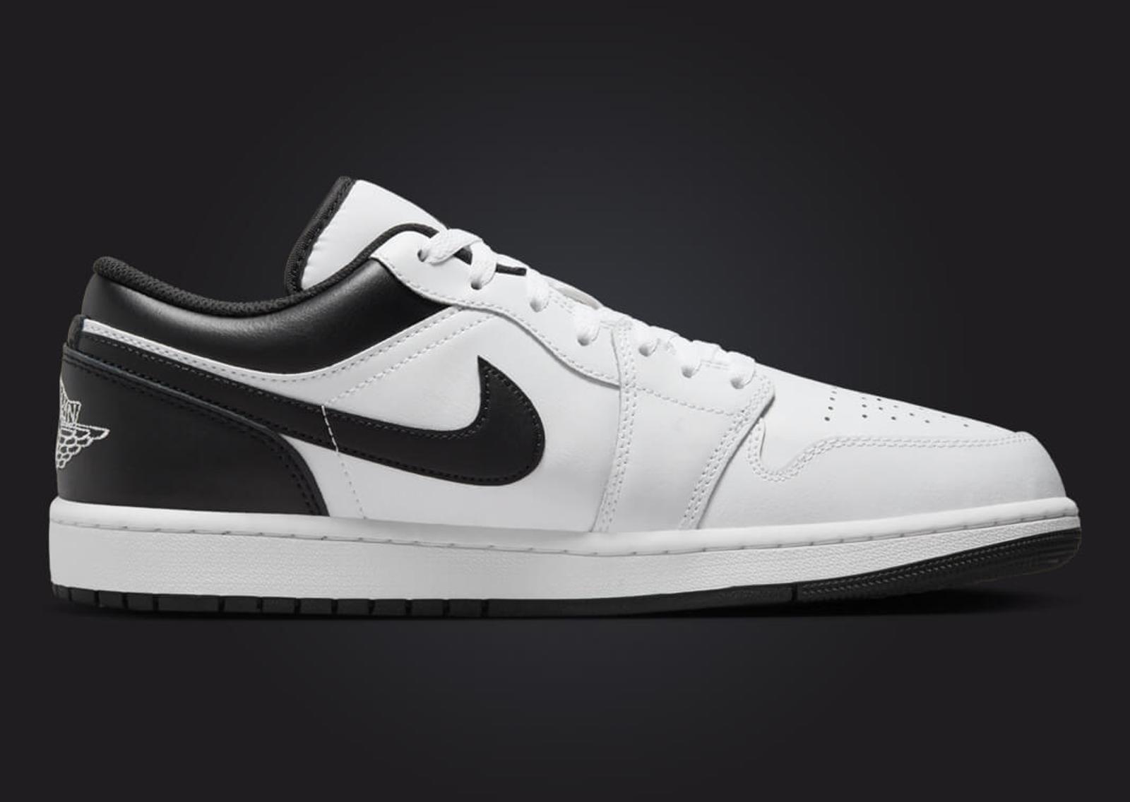 Air Jordan 1 Low White Black Medial