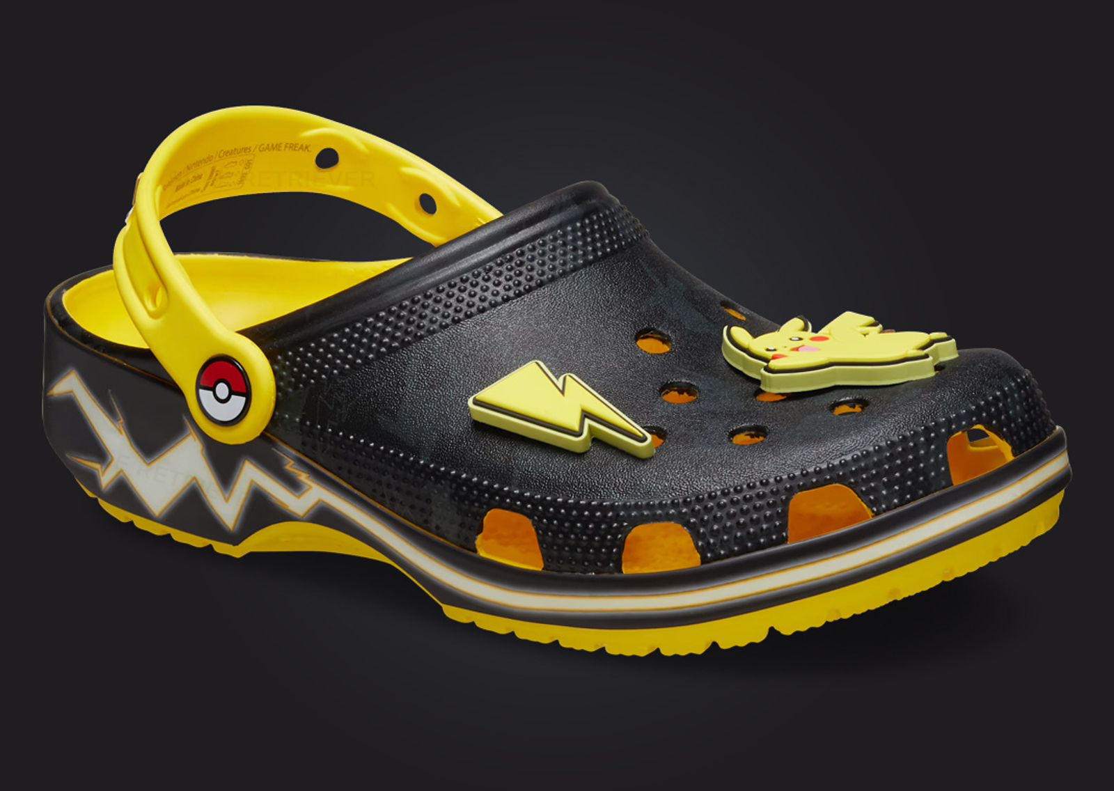 Pokemon x Crocs Classic Clog Pikachu Angle