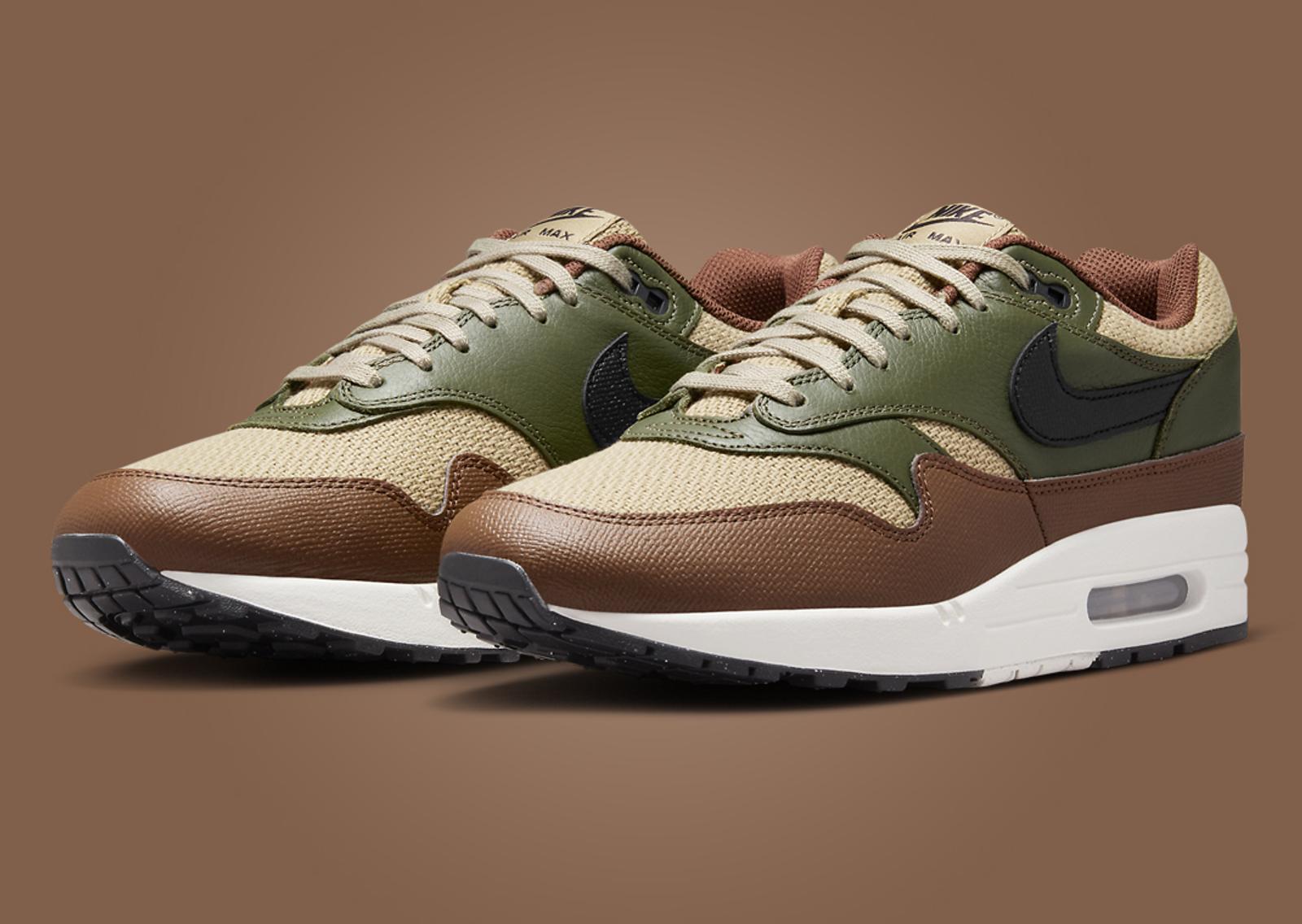 Nike Air Max 1 Neutral Olive Cacao Wow Angle