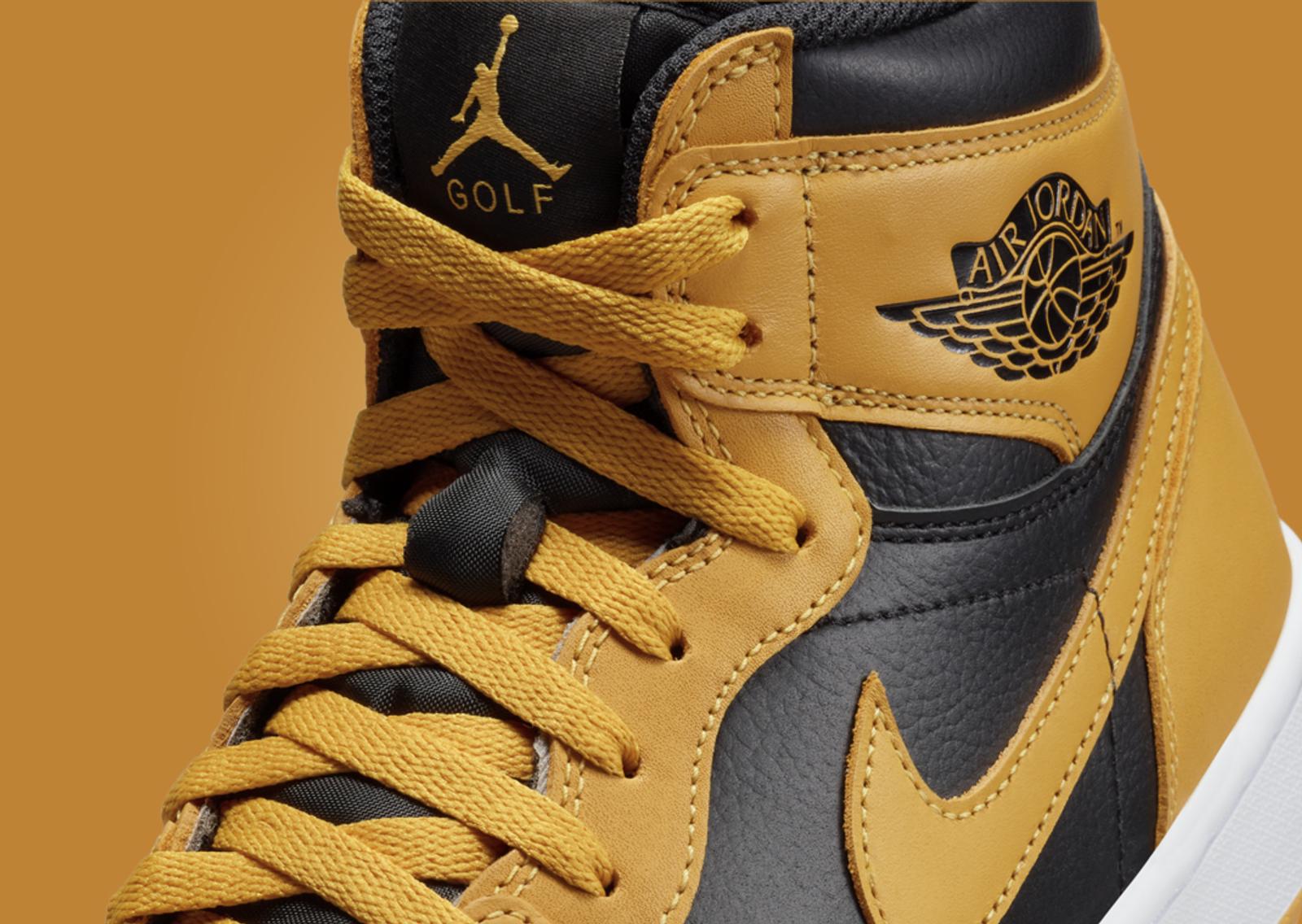 Air Jordan 1 High Golf Pollen Tongue Detail