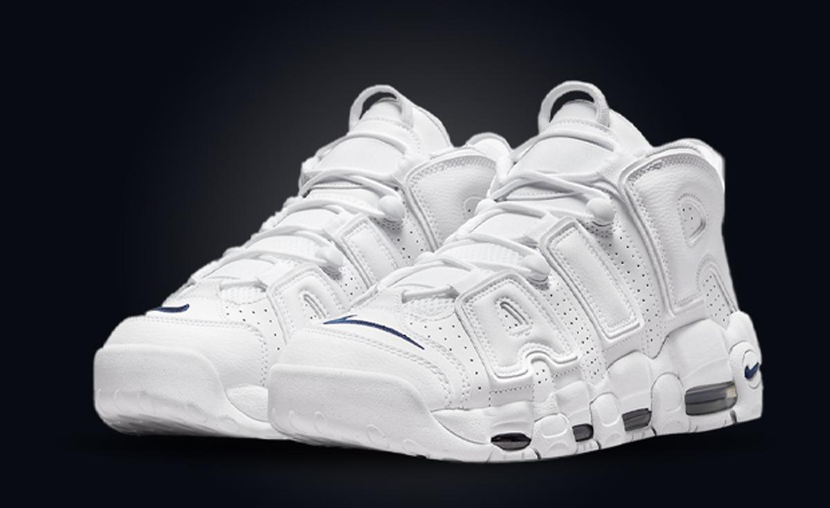Subtle Hits Of Navy Blue Accent This Nike Air More Uptempo
